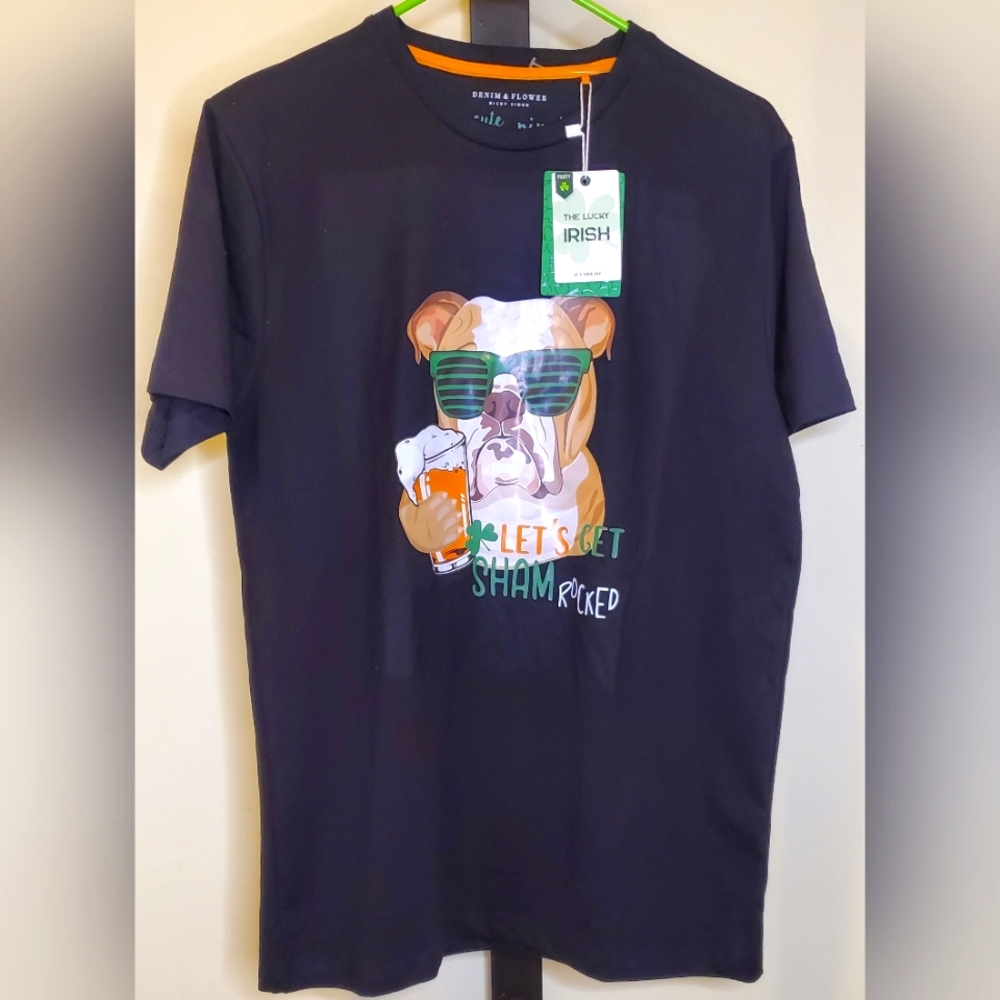 Let's Get Shamrocked St Patrick's Day Men's Short Sleeve T-Shirt Size Medium